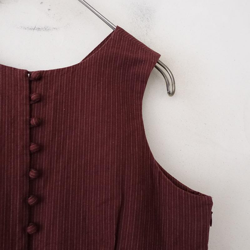 rukkilill ルッキリル *コットンリネンストライプノースリーブ 