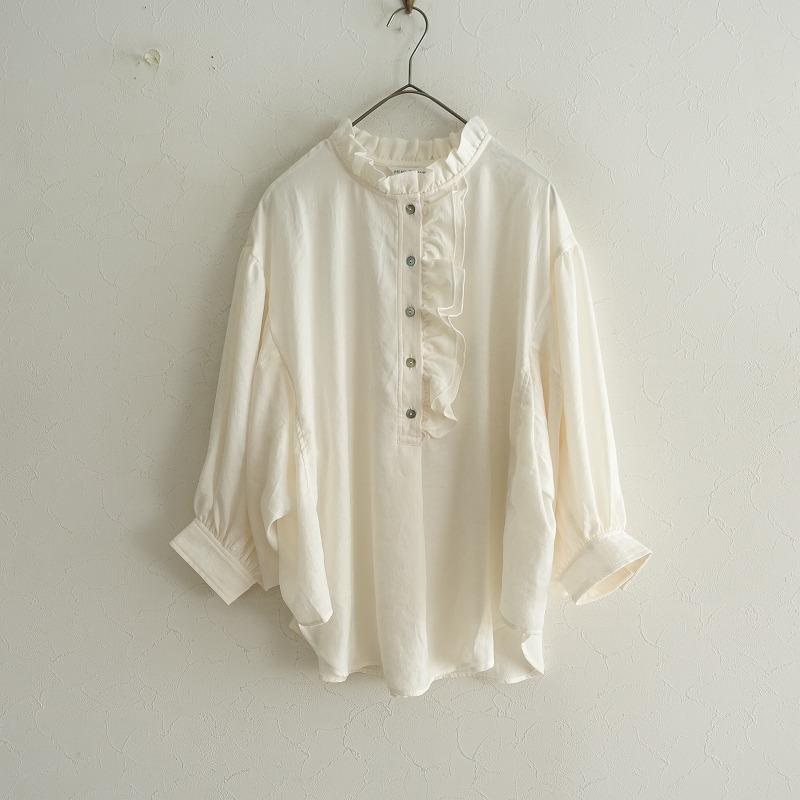 ✨新品✨2024ss HUG O WaR サテンドルマンスリーブフリル ブラウス Hug o war（ハグオーワー） 【定価2.5万】ハグオーワー *サテン