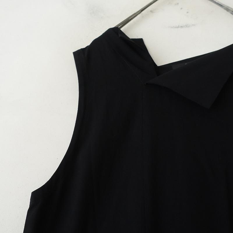 ワイズ Y's *アシンメトリーデザインノースリーブワンピース*1黒