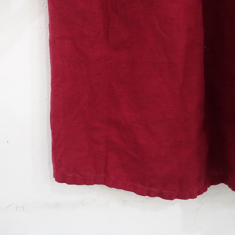 nest Robe（ネストローブ） *リネンYネックドレス*Fシャツワンピース赤