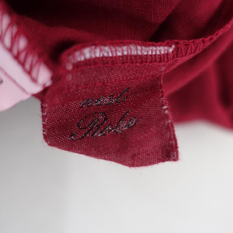 nest Robe（ネストローブ） *リネンYネックドレス*Fシャツワンピース赤