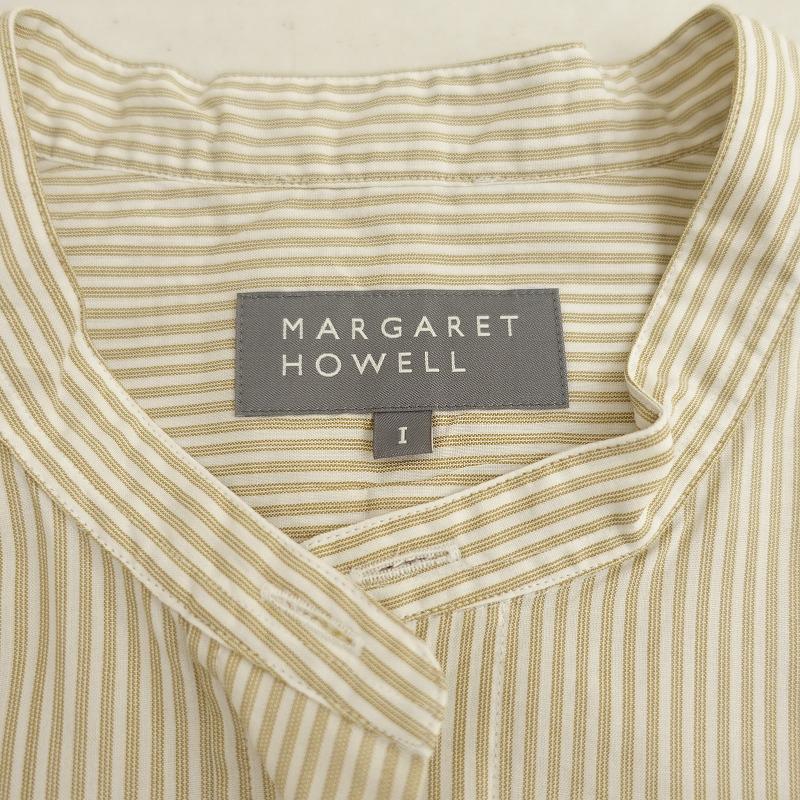 MARGARET HOWELL 24SS コットンシルク ストライプシャツ 2024SS マーガレットハウエル コットンシルク ストライプシャツ
