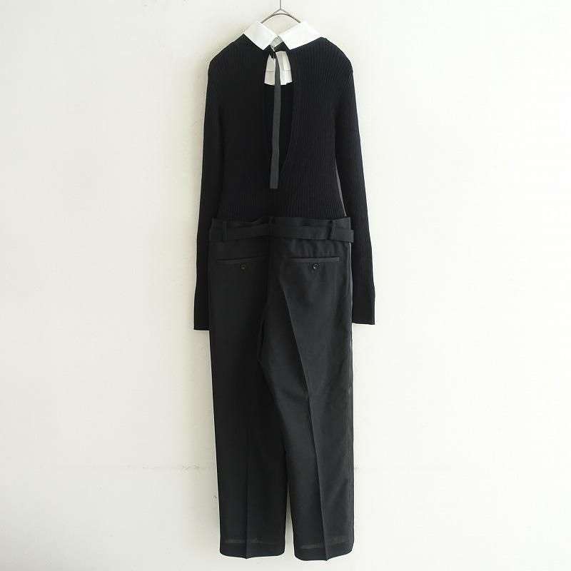 sacai（サカイ） *リブニット切替付け襟サイドラインオールインワン*1