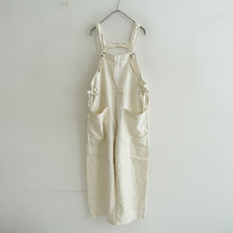 【新品】 URCH RNA リネン100% オーバーサロペットパンツ 生成り URCH RNA 【定価1.5万】アーチアールエヌエー *リネンオーバー