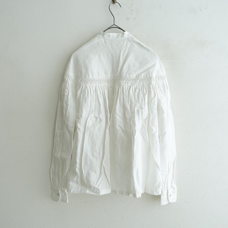 scye リネン タックブラウス38 白