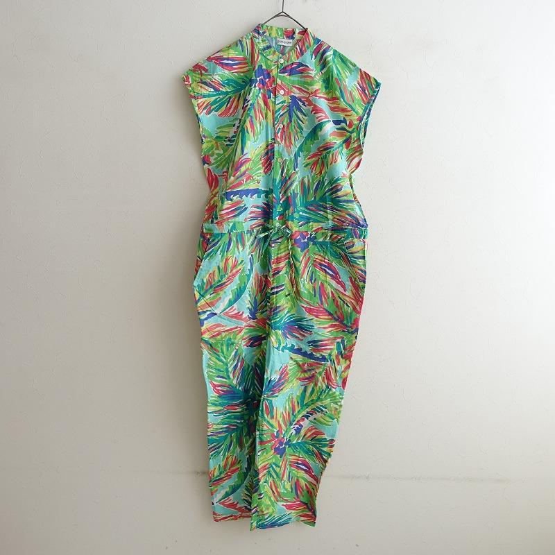 ポキプシー pokipcee *コットンプリントノースリーブオールインワン