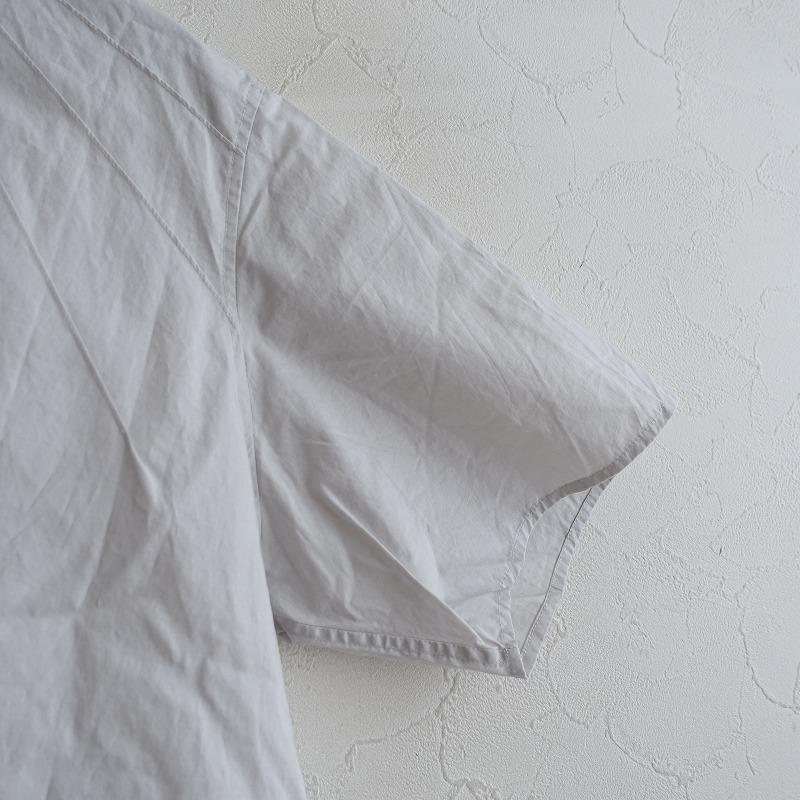 ミディアム -M- medium *コットンピンタックブラウス*ライトグレー