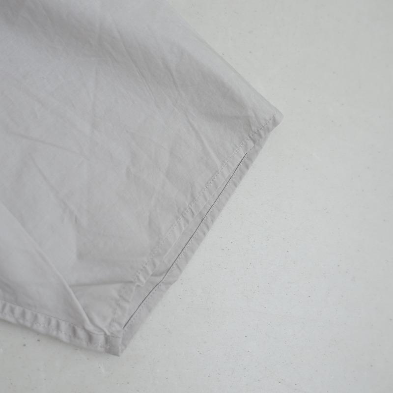 ミディアム -M- medium *コットンピンタックブラウス*ライトグレー