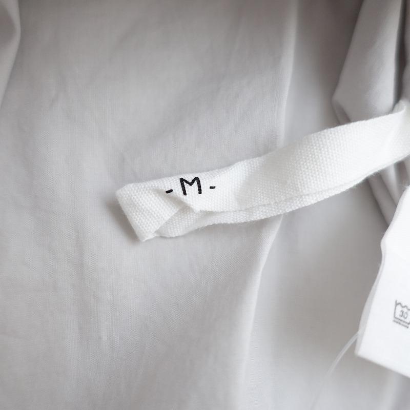 ミディアム -M- medium *コットンピンタックブラウス*ライトグレー