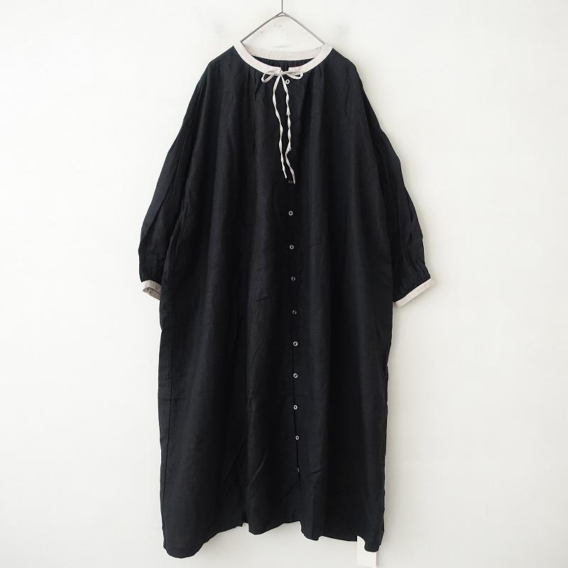 ★美品★nest Robe ネストローブ　リネンスモックドレス nest Robe（ネストローブ） 【定価2.9万】ネストローブ *リネン