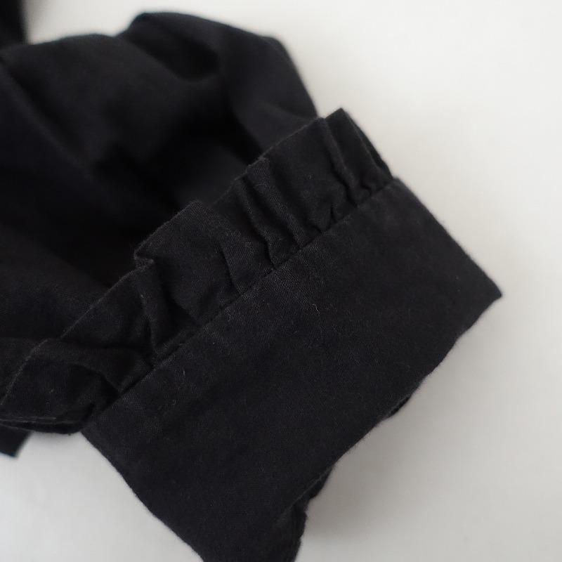 美品♡オオカミとフクロウ♡ギャザーブラウス♡ブラック TANDEY オオカミとフクロウ *袖フリルギャザーシャツ*黒ブラック