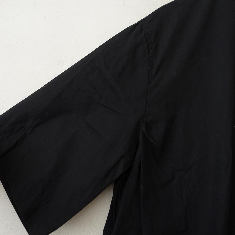 定価1.7万】TANDEY オローネ *コットンノーカラー半袖シャツ*黒
