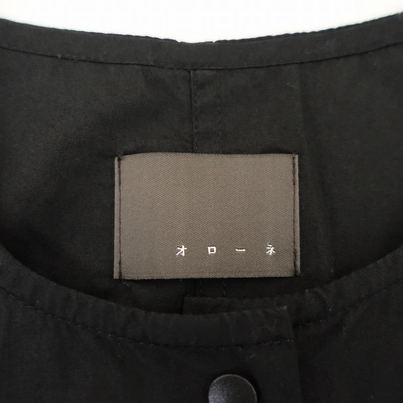 定価1.7万】TANDEY オローネ *コットンノーカラー半袖シャツ*黒