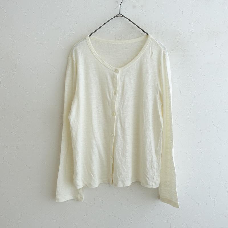 nest Robe ネストローブ *リネンニットカーディガン*オフ