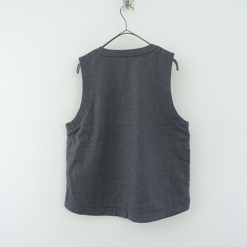 maillot（マイヨ） *ウールVネックベスト*0ダークグレー無地(33-2507 