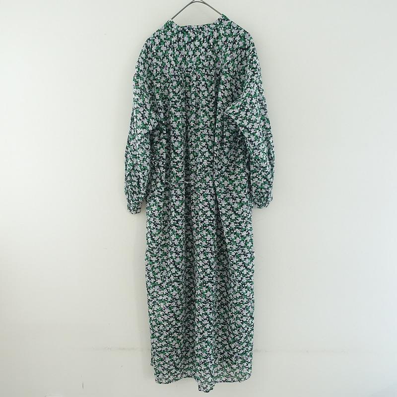 未使用タグ付★ハグオーワー★リバティプリント★花柄★ブラウス★フリル★ブラウン 未使用タグ付☆ハグオーワー☆リバティプリント☆花柄☆ブラウス