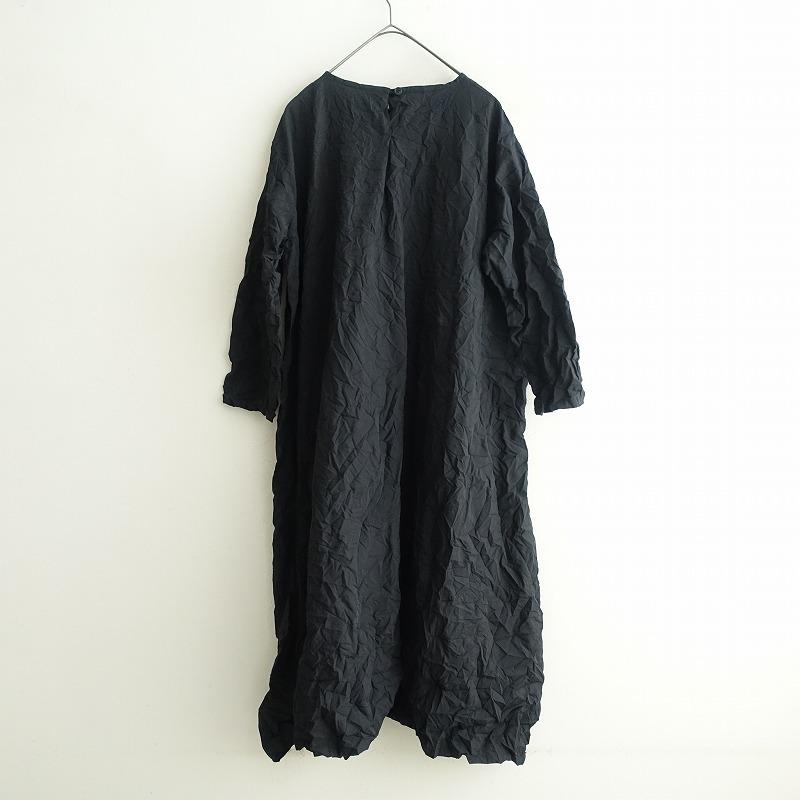 Plantation プランテーション *ワッシャー加工ワンピース*M黒