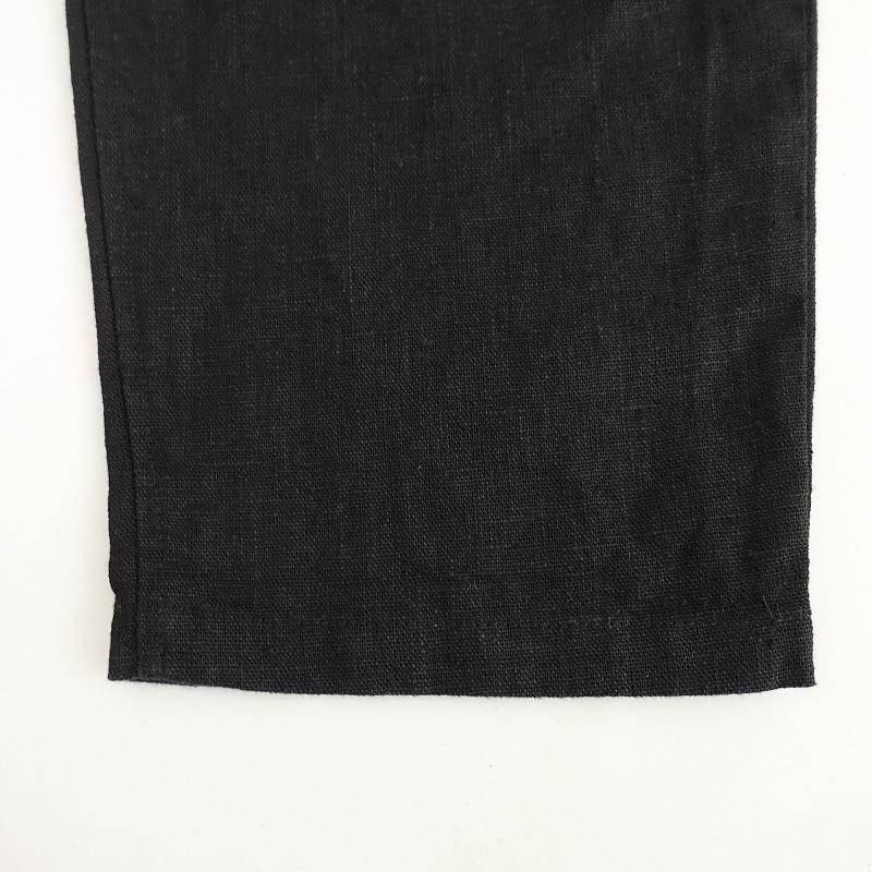 フォグリネンワーク fog linen work *リネンサロペット*1黒ブラック