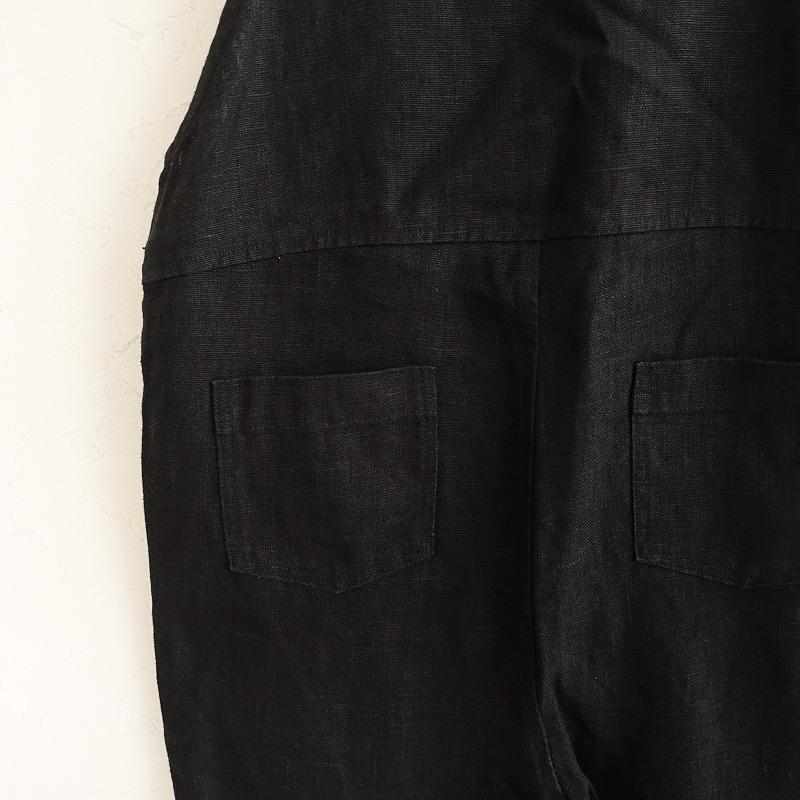 フォグリネンワーク fog linen work *リネンサロペット*1黒