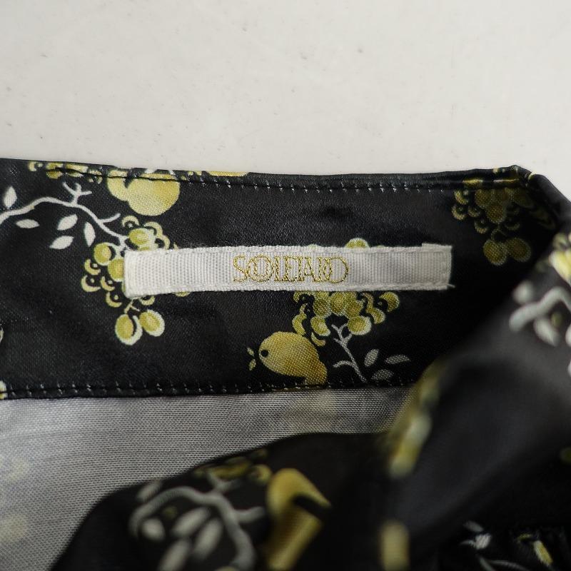 定価2.8万】ソレイアード SOULEIADO *ポリエステルプリントギャザー