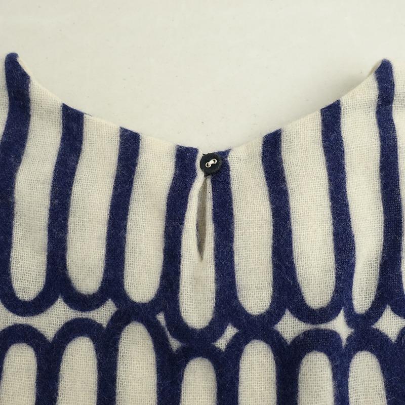 値下【ミナペルホネン】　tanpopo ニット 半袖 40 ミナペルホネン mina perhonen tanpopo タンポポ 半袖ニットトップス