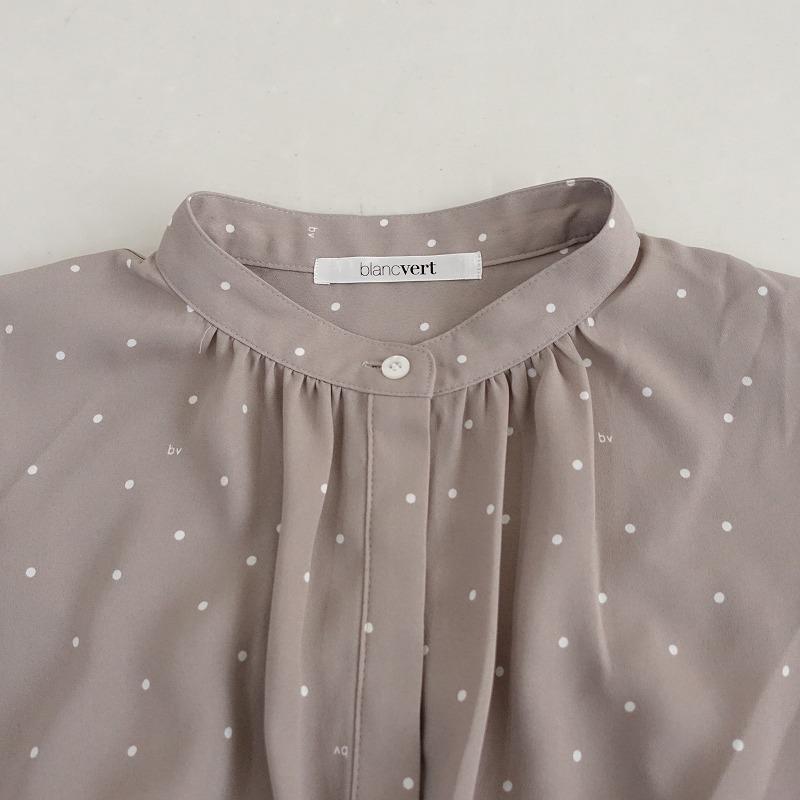 美品 blancvert ブランベール モニーレピンタックブラウス シャツ 38 blancvert（ブランベール） 【美品/2025/SS/定価3.7万】ブランベール