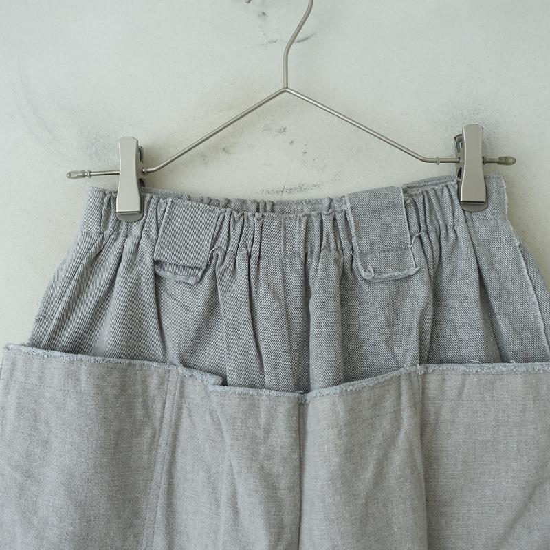 美品☆mon Sakata ぐるりポケットパンツ ワイドパンツ モンサカタ mon Sakata *ぐるりポケットパンツ*グレー系ワイドイージー