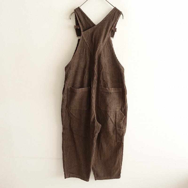 ジッカ jicca *菊池亜希子×MOI 樽オーバーオール*Fダークブラウン