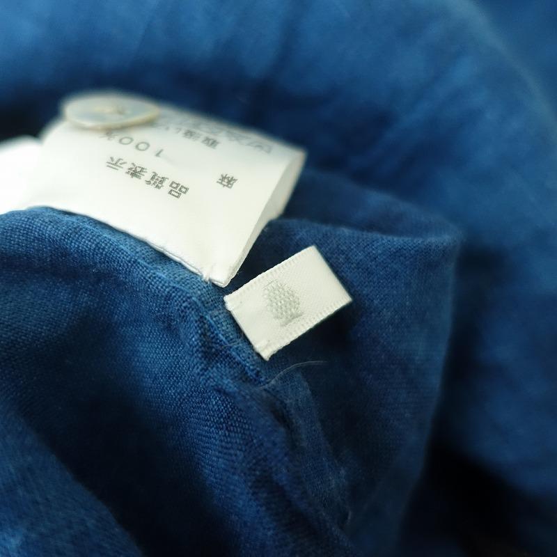 コソウエン 藍染工房 壺草苑 KOSOUEN *タイダイ染リネンワイドシャツ