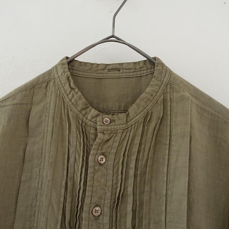 nest Robe（ネストローブ） *リネンピンタックバンドカラーシャツ