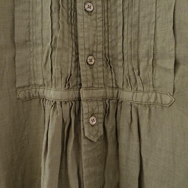 nest Robe（ネストローブ） *リネンピンタックバンドカラーシャツ