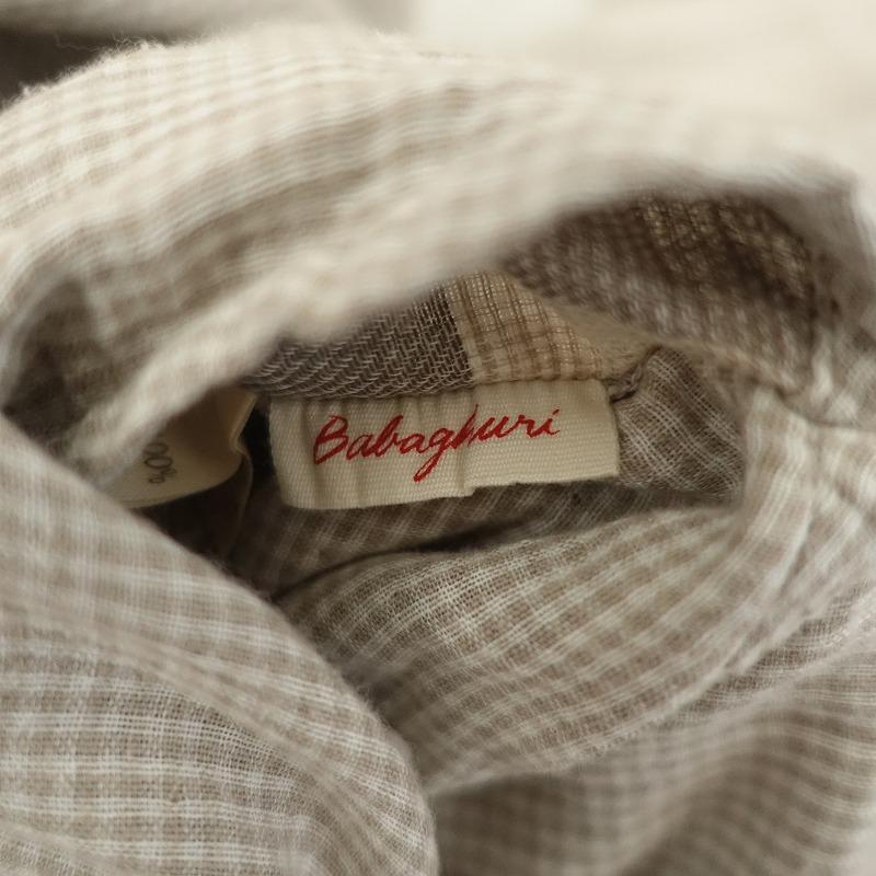 Babaghuri ババグーリ *コットンダブルガーゼチェックリバーシブル羽織