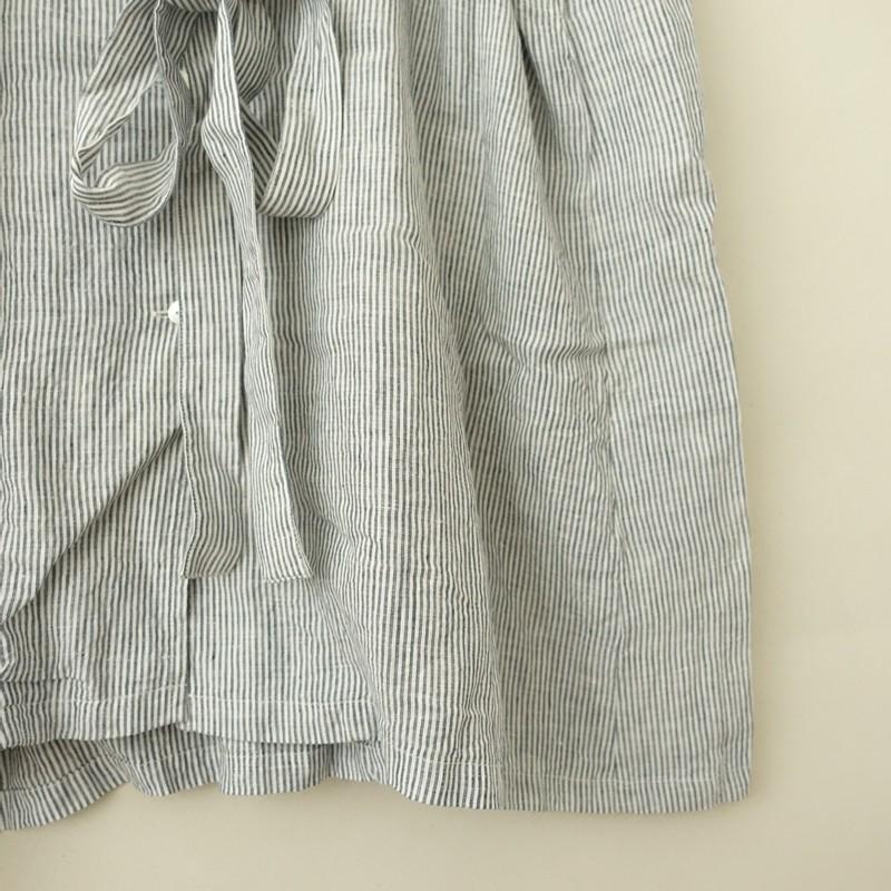 nest Robe（ネストローブ） *リネンストライプワンピース*ネイビー