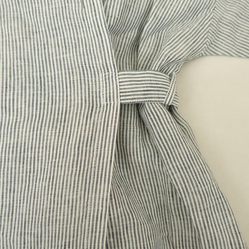 nest Robe（ネストローブ） *リネンストライプワンピース*ネイビー