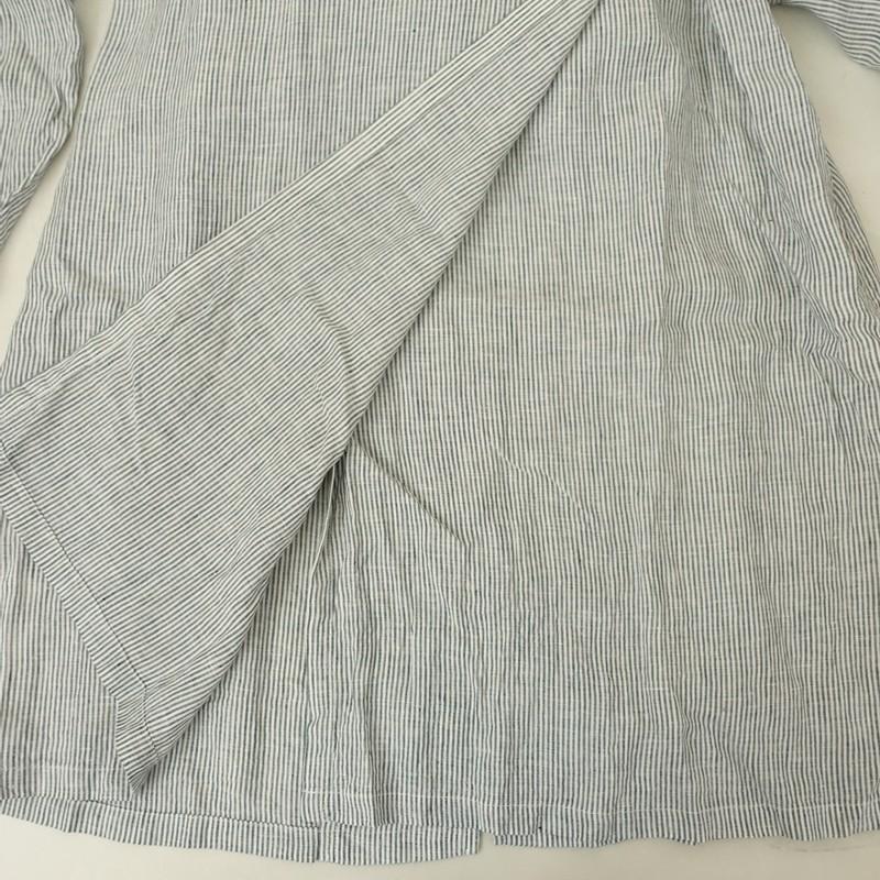 nest Robe（ネストローブ） *リネンストライプワンピース*ネイビー