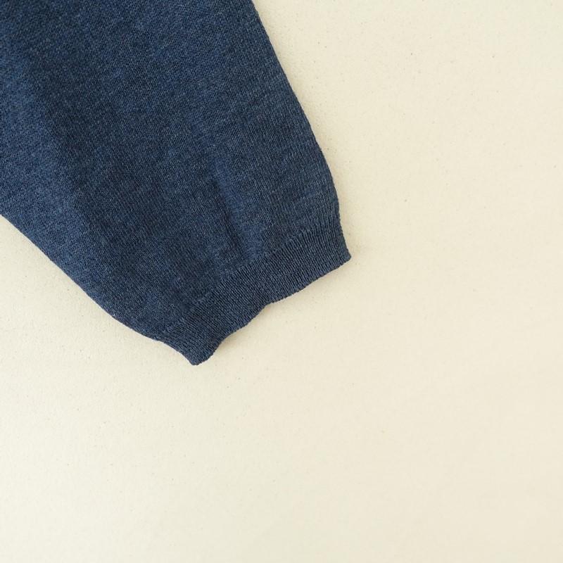 極美品 45R 近年 アイスコットンのカーディガン 洗える ロイヤルブルーR刺繍 極美品 45R 近年 アイスコットンのカーディガン 洗える ロイヤルブルー