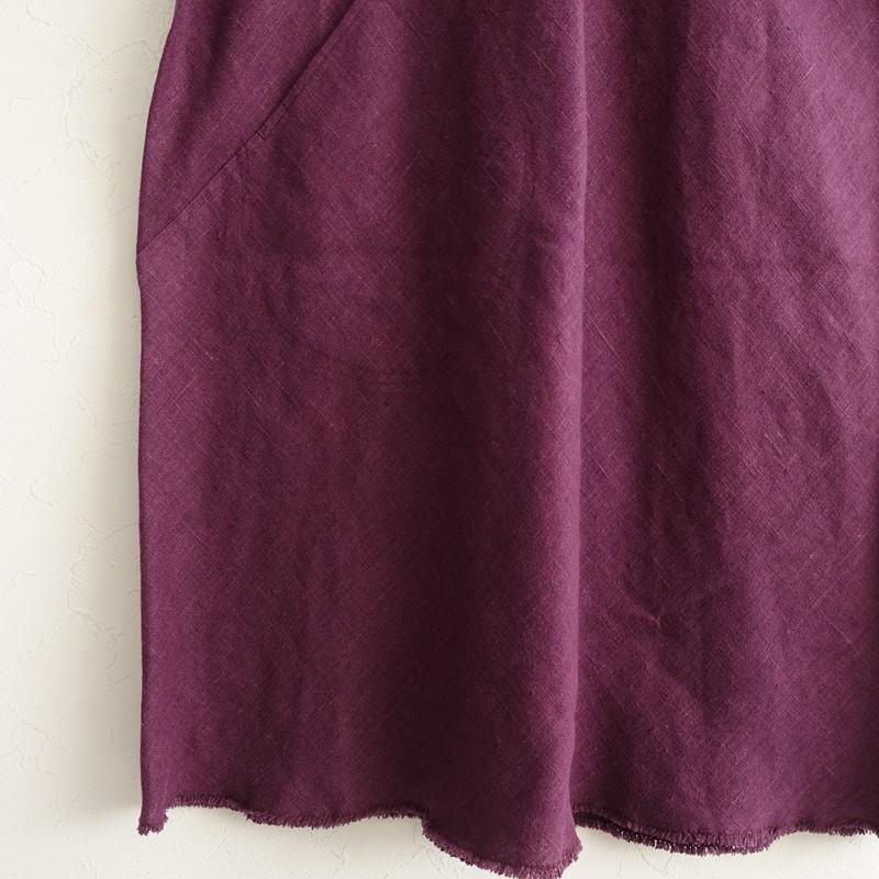 Babaghuri ババグーリ *リネン7分袖ボートネックワンピース*Mヨーガン