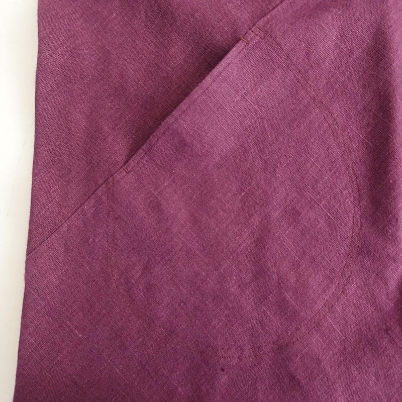 Babaghuri ババグーリ *リネン7分袖ボートネックワンピース*Mヨーガン