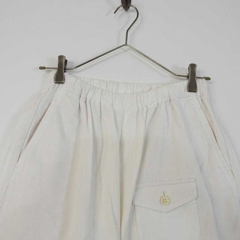 ゴーシュ *カツラギワイドパンツ*2白ホワイトイージーワイド無地ロング