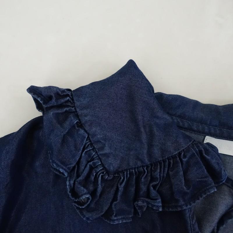 Heriter（エリテ） *テンセルデニムフリルカラーブラウス*38シャツ