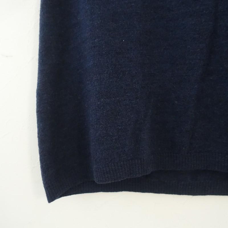 45アールピーエム 45RPM *ウール縮絨ワンピース*ネイビー長袖ロング