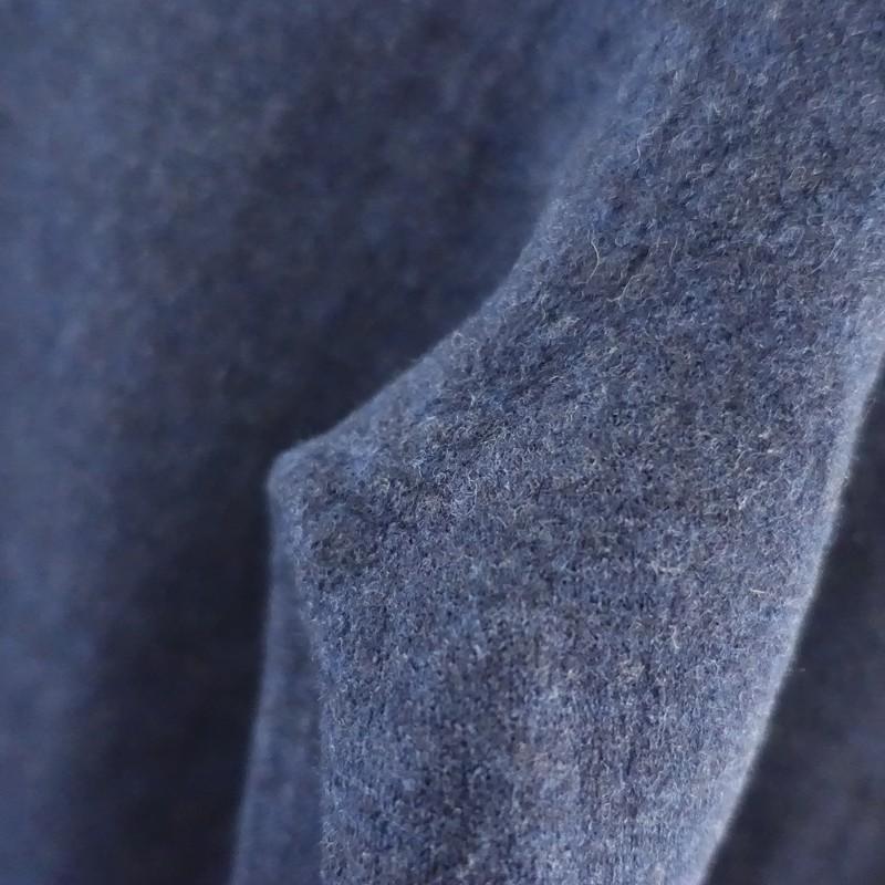 45アールピーエム 45RPM *ウール縮絨ワンピース*ネイビー長袖ロング