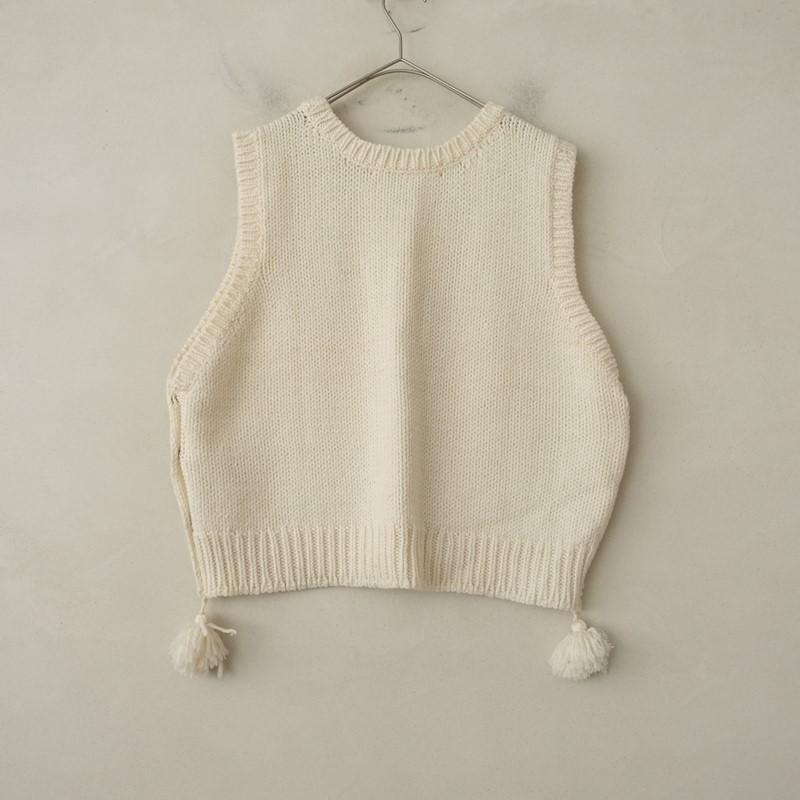 【新品】 LISSET リゼッタ　ベスト 春服に重ねるコットンの前開きベスト — LISETTE