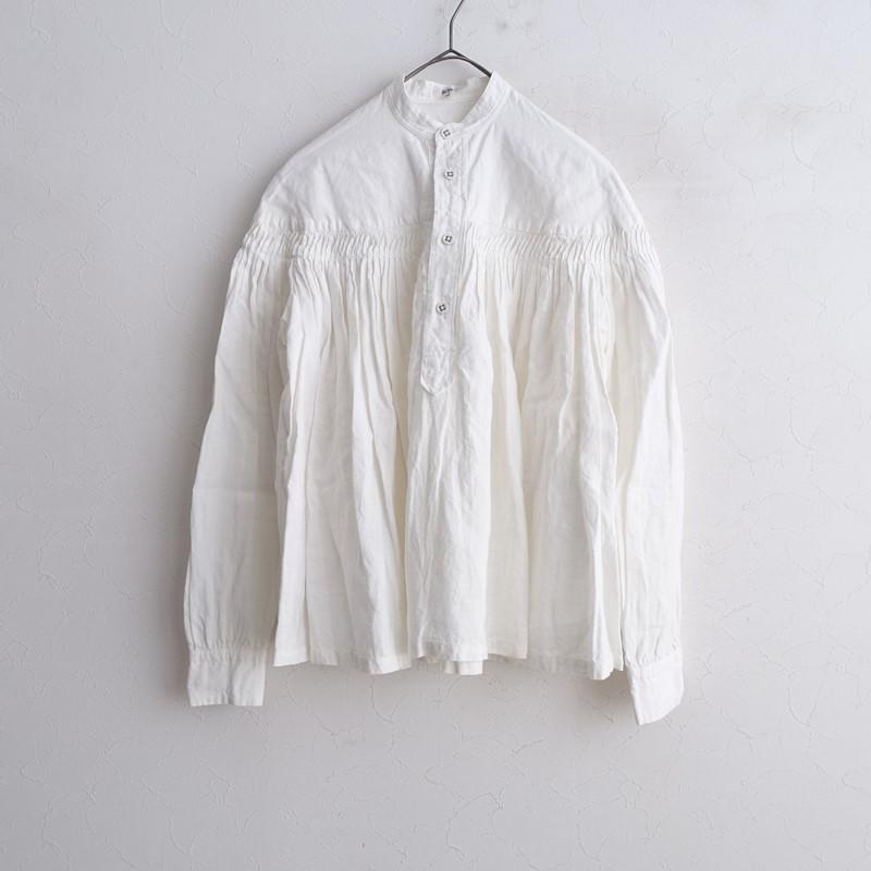 Scye（サイ） *高密度タックロングスリーブブラウス*36オフホワイト