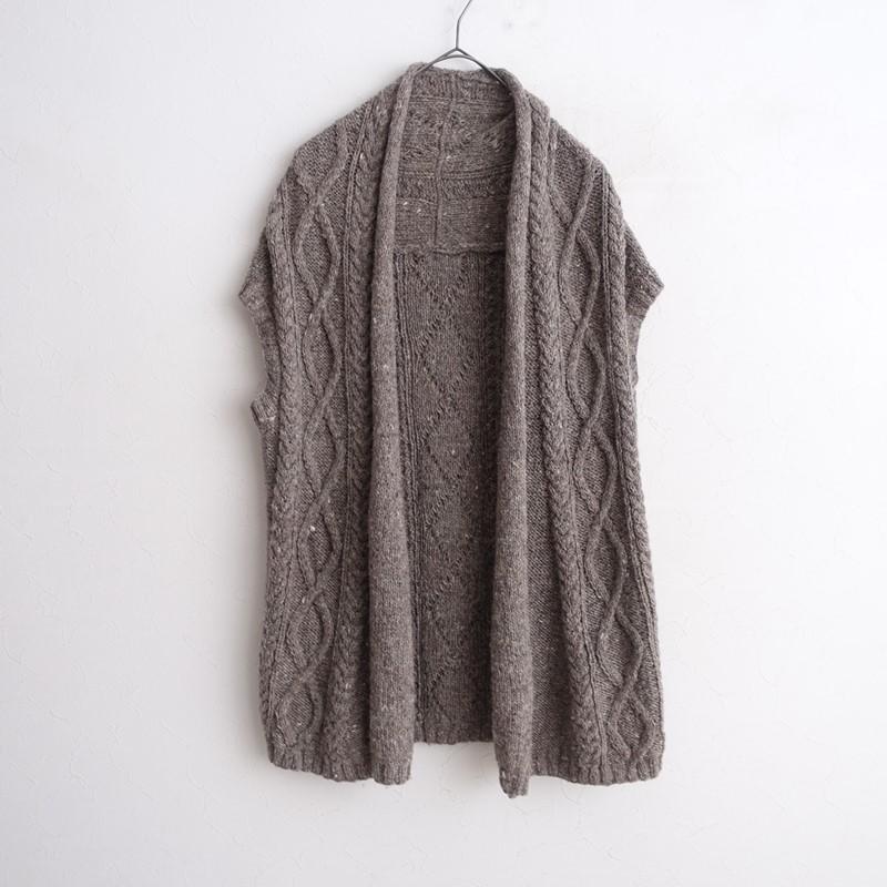 パラスパレス Pal'las Palace *ウールケーブル編みニットベスト*F