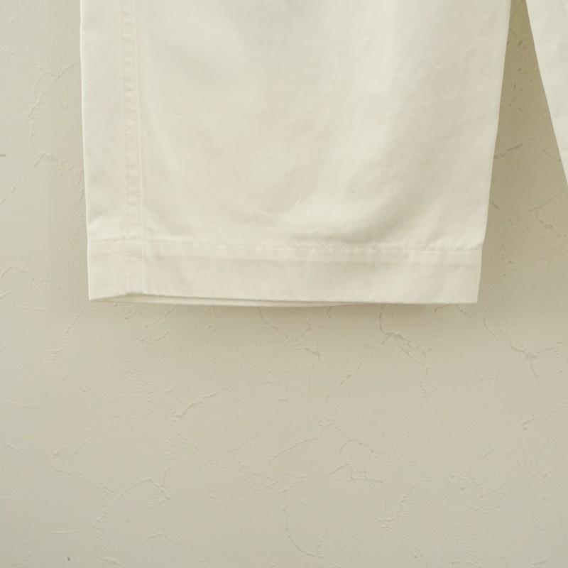 ゴーシュ *カツラギワイドパンツ*2オフホワイトウエストゴムイージー