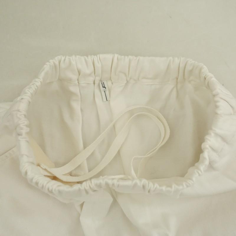 ゴーシュ *カツラギワイドパンツ*2オフホワイトウエストゴムイージー