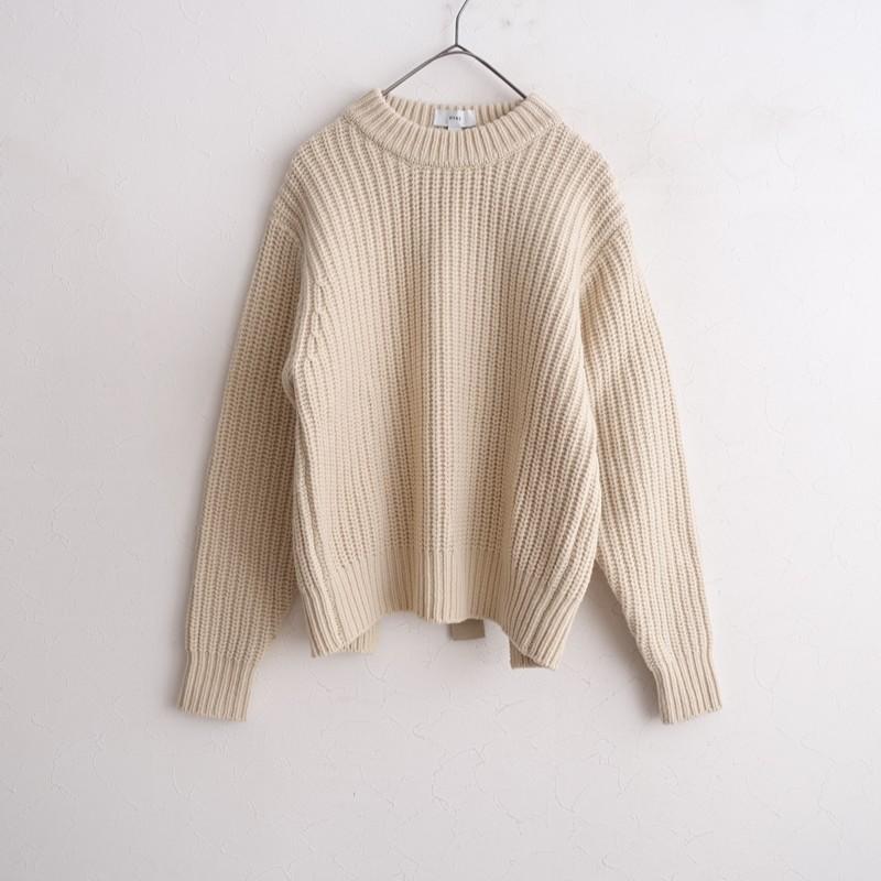 HYKE（ハイク） *バックオープンウールニットプルオーバー*セーター1