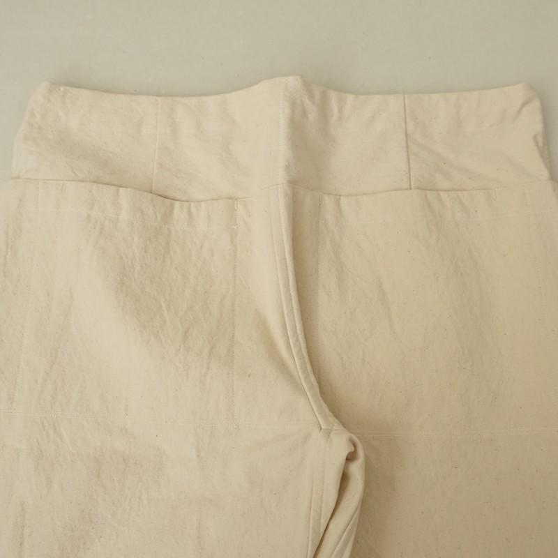 美品】えみおわす*ワークパンツ*生成ナチュラルロング無地キャンバス