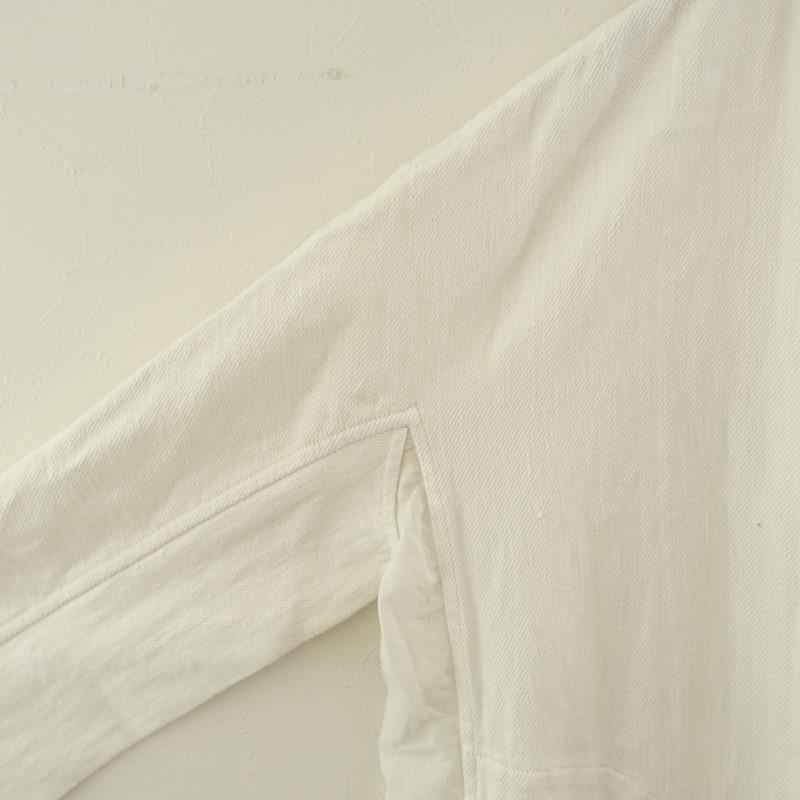 Babaghuri ババグーリ *コットン切替羽織ロングシャツ*Mオフホワイト